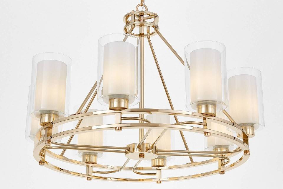 Подвесная люстра LUMINA DECO Marietta LDP 8025-8 F.GD+WT