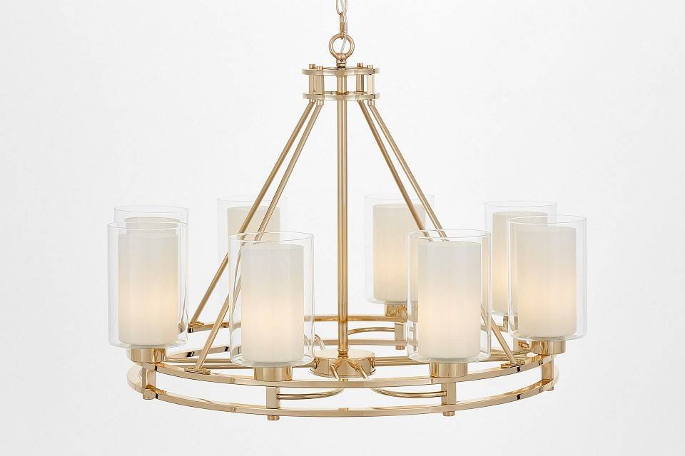 Подвесная люстра LUMINA DECO Marietta LDP 8025-8 F.GD+WT