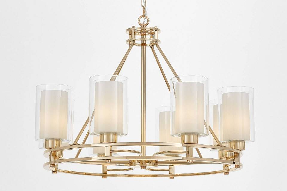 Подвесная люстра LUMINA DECO Marietta LDP 8025-8 F.GD+WT