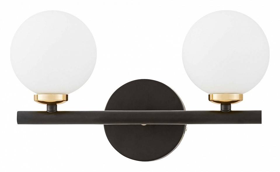 Бра Lumina Deco Marsiada на 2 лампы LDW 6033-2 BK+F.GD