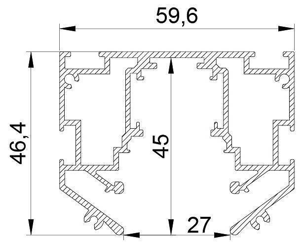 Трек встраиваемый Lightstar Uno 509427L