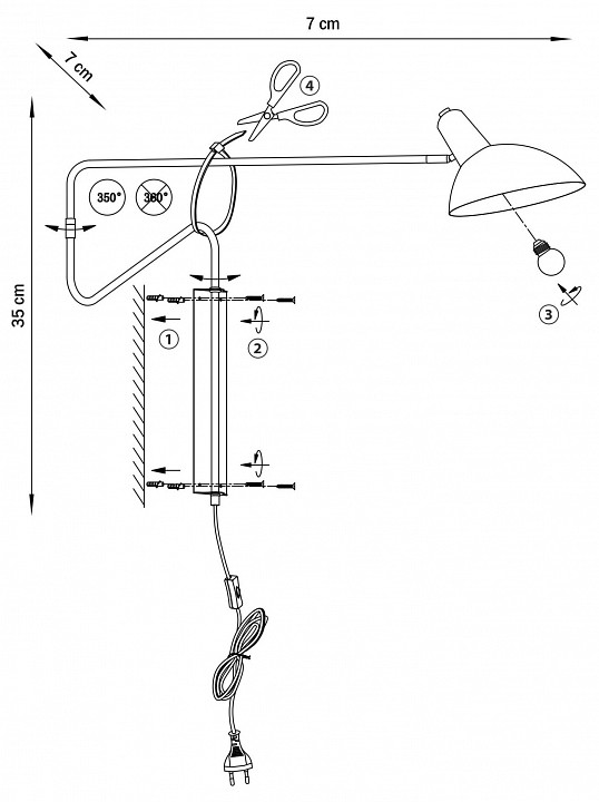 Бра Lightstar Loft 765647