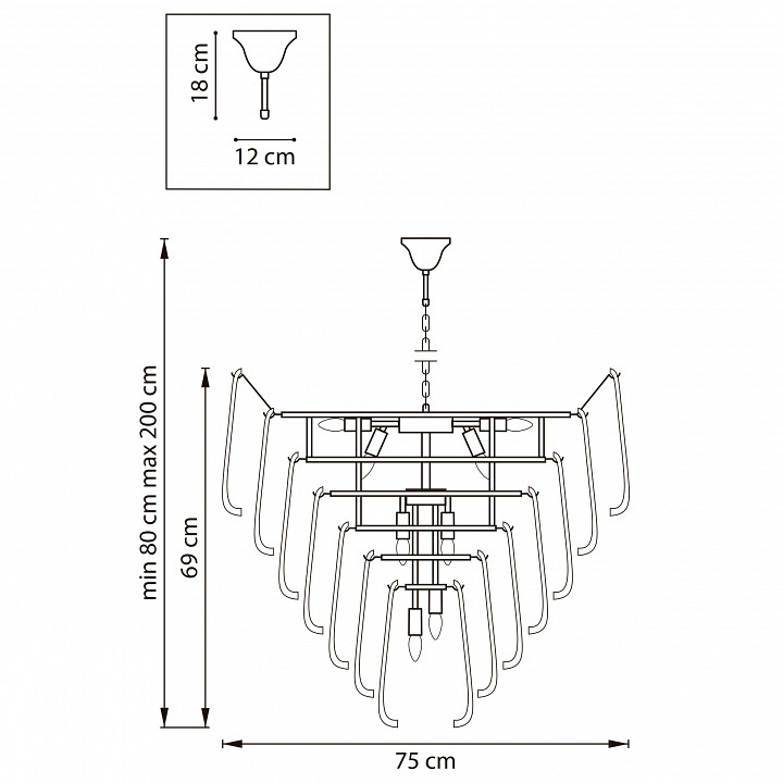 Подвесная люстра Lightstar Retro II 799182