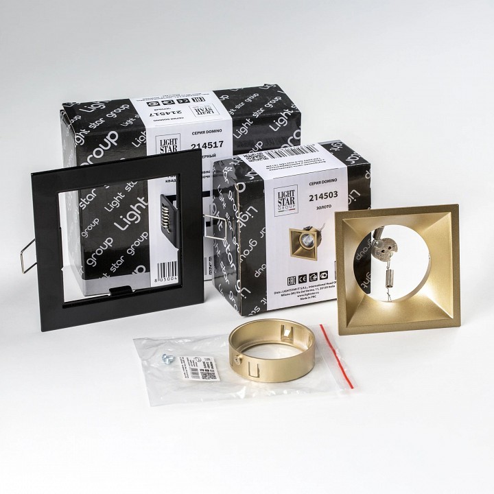 Встраиваемый светильник Lightstar Domino D51703GMOD