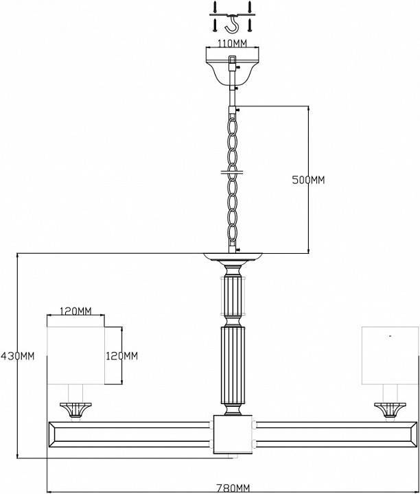 Подвесная люстра Moderli Katar 8 ламп V2623-8P