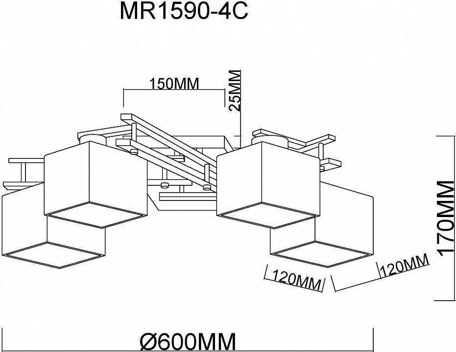 Потолочная люстра MyFar Bona MR1590-4C