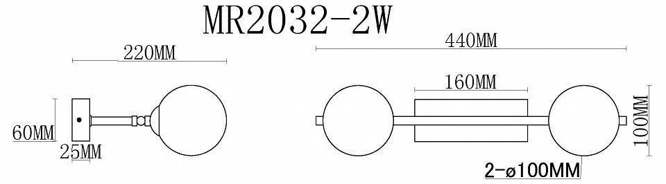 Бра MyFar Valency MR2032-2W