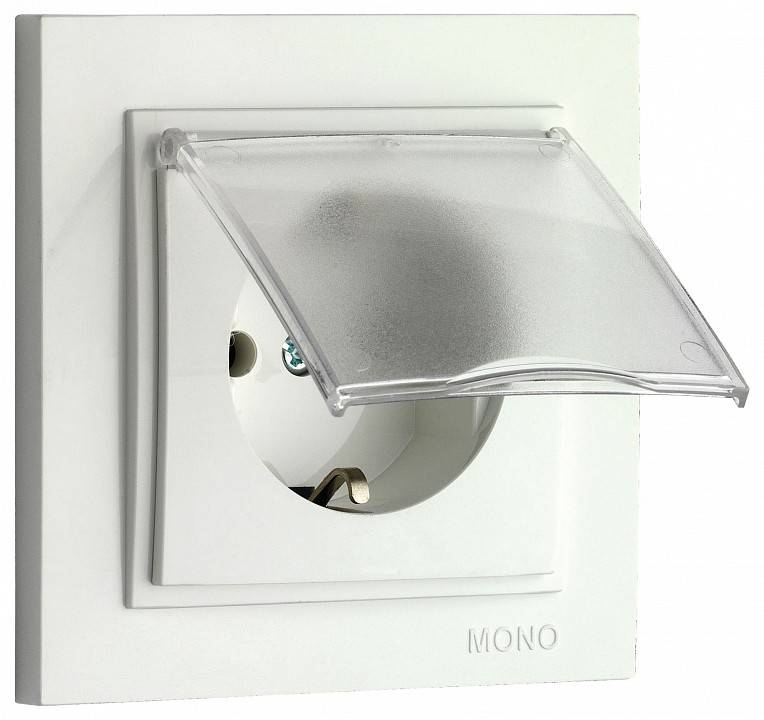 Розетка с заземлением и крышкой Mono Electric Despina 102-190021-118