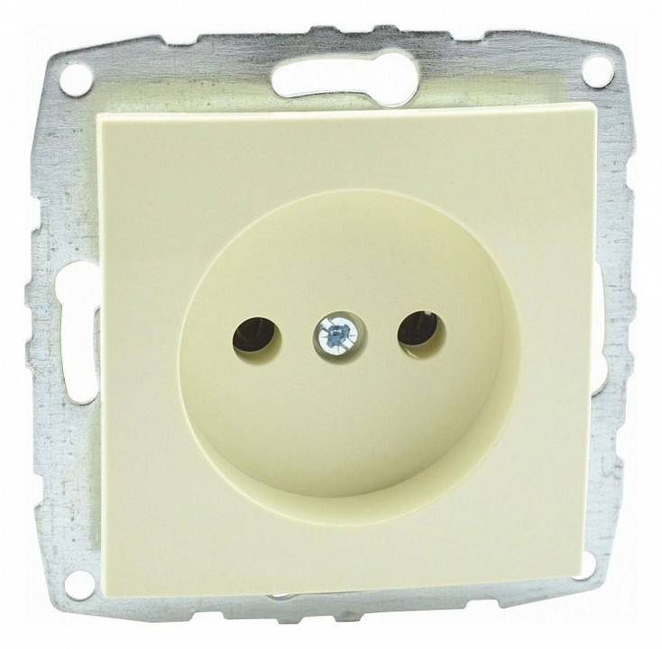Розетка без заземления Mono Electric Despina белая без рамки 500-001722-116