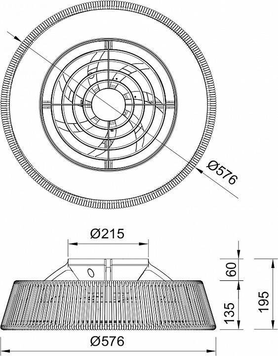 Люстра-вентилятор Mantra Polinesia 8228