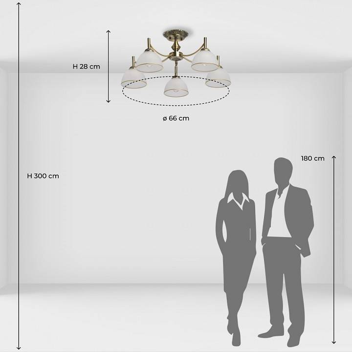 Люстра на штанге MW-Light Олимп 8 5 ламп 318015605