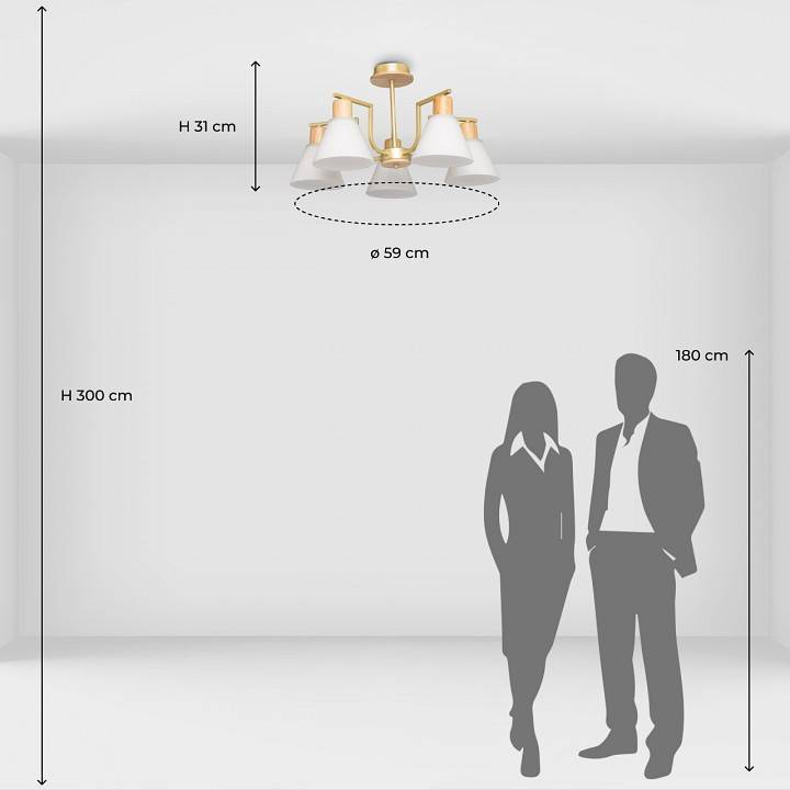 Люстра на штанге De City Дэла 45 635016505