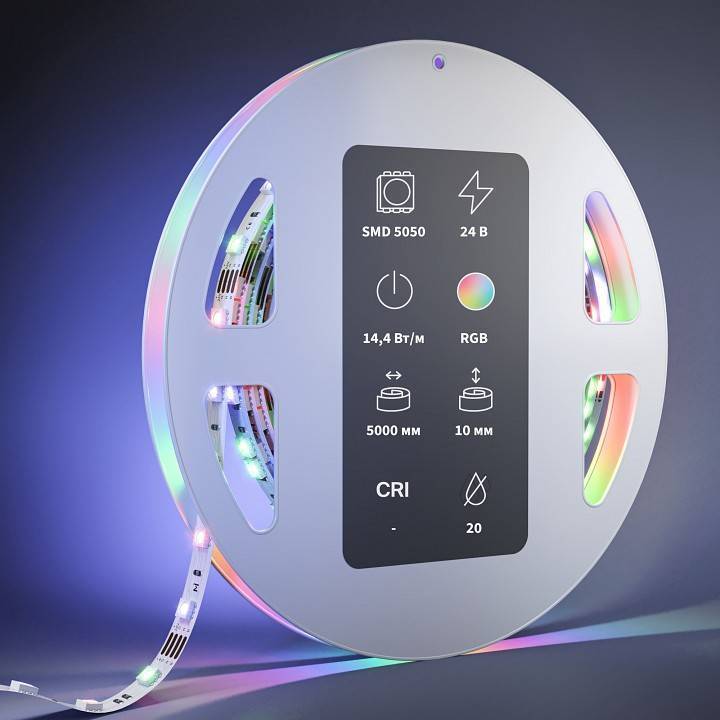 Лента светодиодная Maytoni 12 В 4.8 Вт/м IP20 3000 К 201139