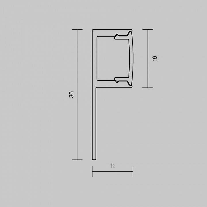 Профиль алюминиевый встраиваемый Maytoni 636001