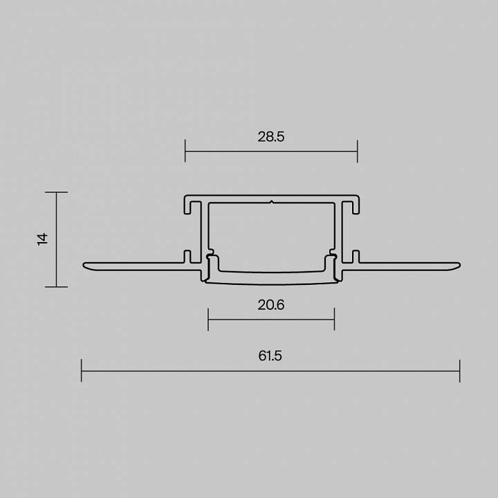 Профиль алюминиевый встраиваемый гибкий Maytoni 636003