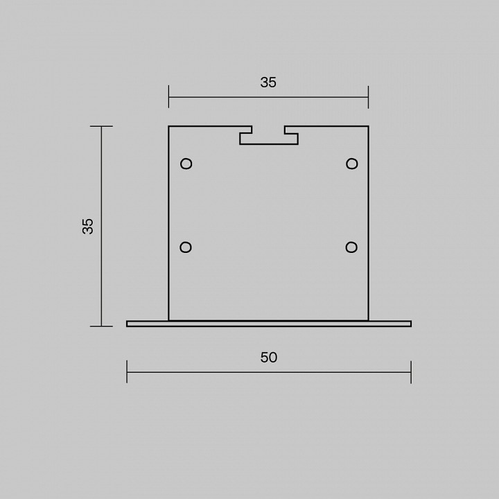 Заглушка для профиля Maytoni TRA004P серебристая 642035