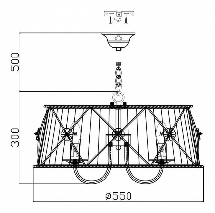 Подвесной светильник Maytoni Lea ARM369-05-G