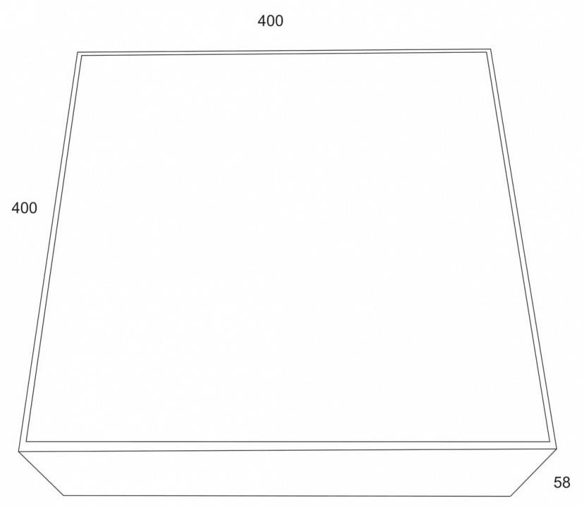 Накладной светильник Maytoni Zon LED 48 Вт 3000K белый квадратный C067CL-L48W3K