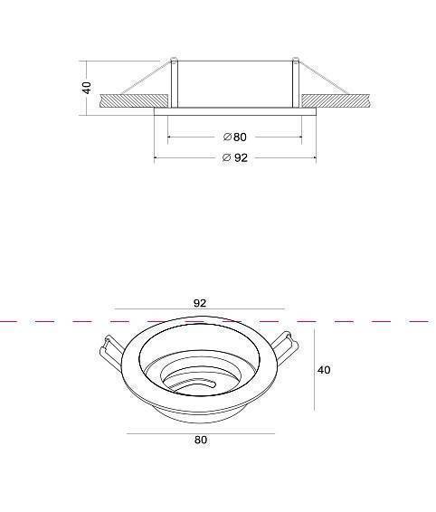 Встраиваемый светильник Maytoni Atom DL025-2-01W