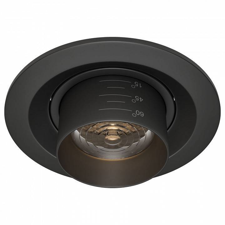 Встраиваемый светильник Maytoni Elem 7 Вт 4000 К черный DL052-L7B4K