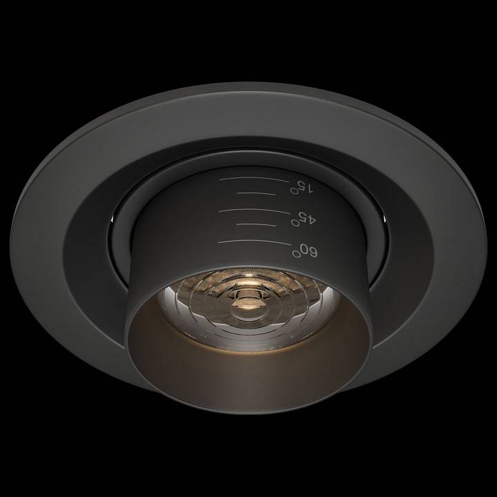 Встраиваемый светильник Maytoni Elem 7 Вт 4000 К черный DL052-L7B4K