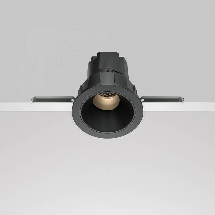 Встраиваемый светильник Maytoni Wise 7 Вт 3000 K черный DL057-7W3K-B