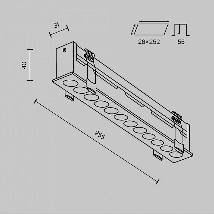 Встраиваемый светильник Maytoni Points 20 Вт 3000-6000 K DL065-20W3-6K-B