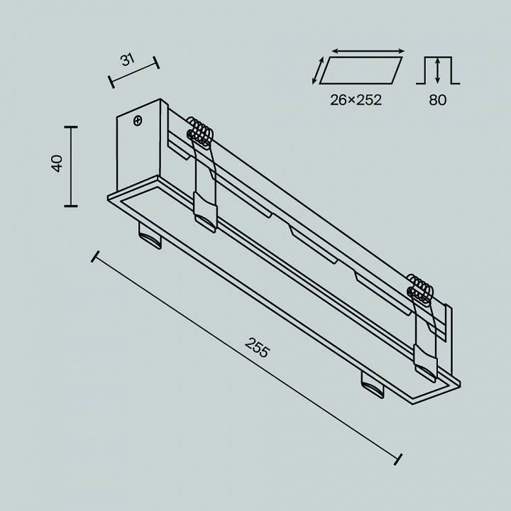 Встраиваемый светильник Maytoni Basis DL066-20W3-6K-B