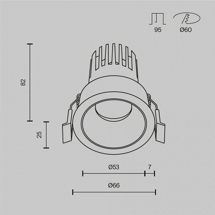 Встраиваемый светильник Maytoni Technical Dip DL123-10W-2.7K-B