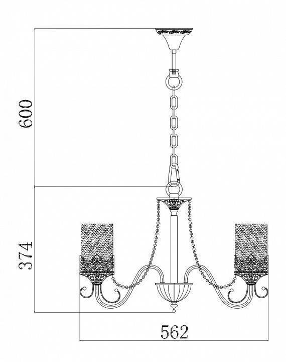 Подвесная люстра Freya Sherborne 5 ламп FR2563-PL-05-BZ