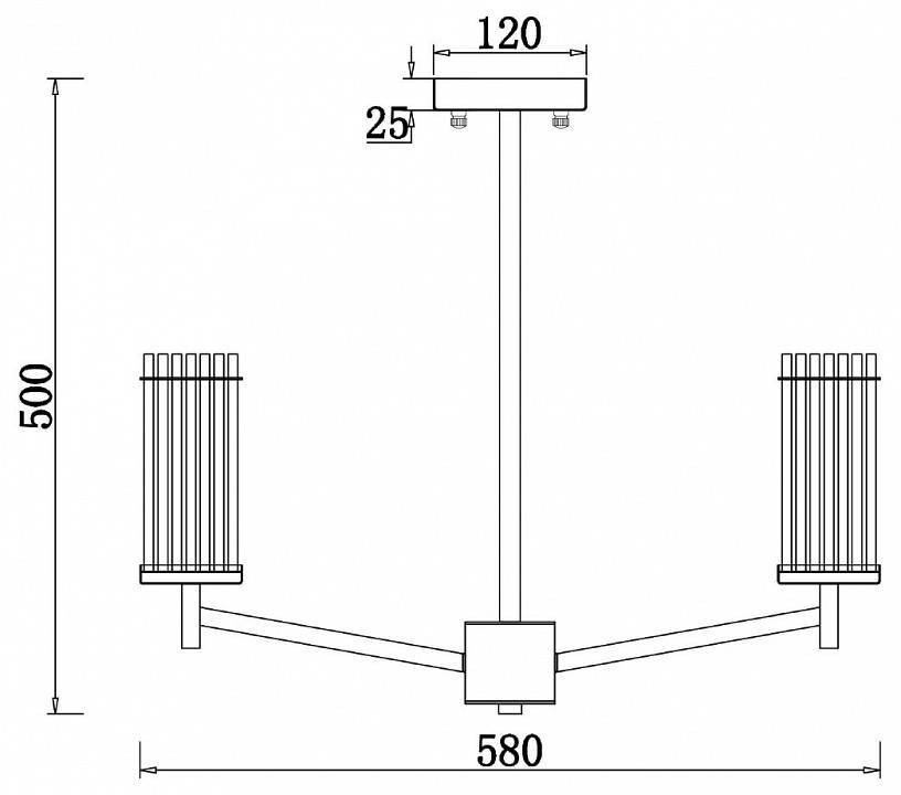 Люстра на штанге Freya Manisa 5 ламп FR5036PL-05N