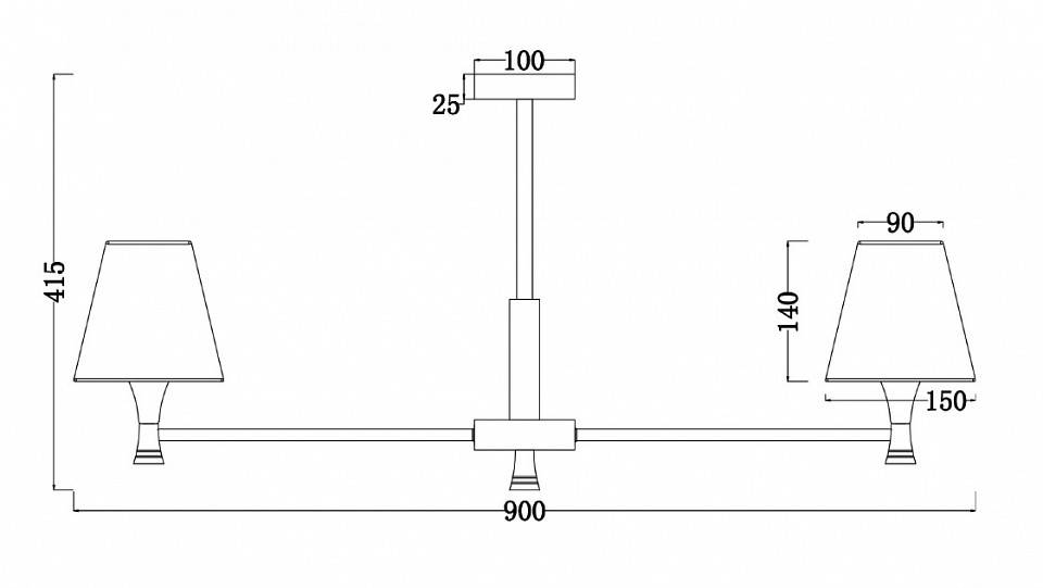 Люстра на штанге Freya Perfetto FR5098PL-08BBS