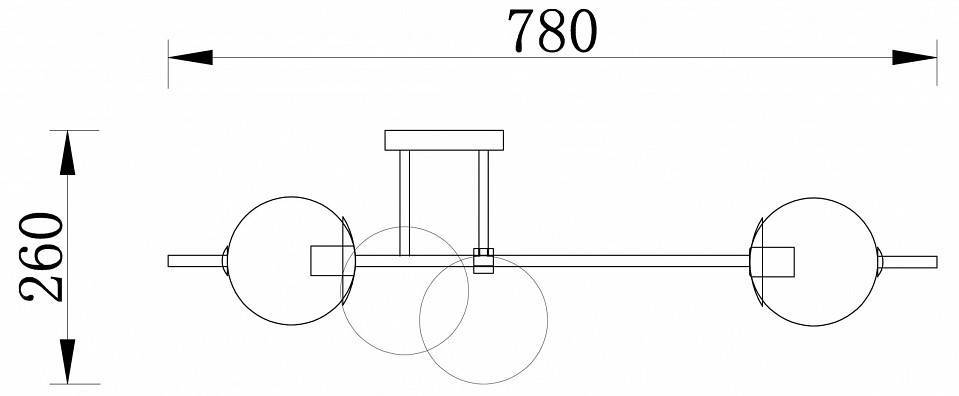 Люстра на штанге Freya Damask 6 ламп FR5205PL-06BS