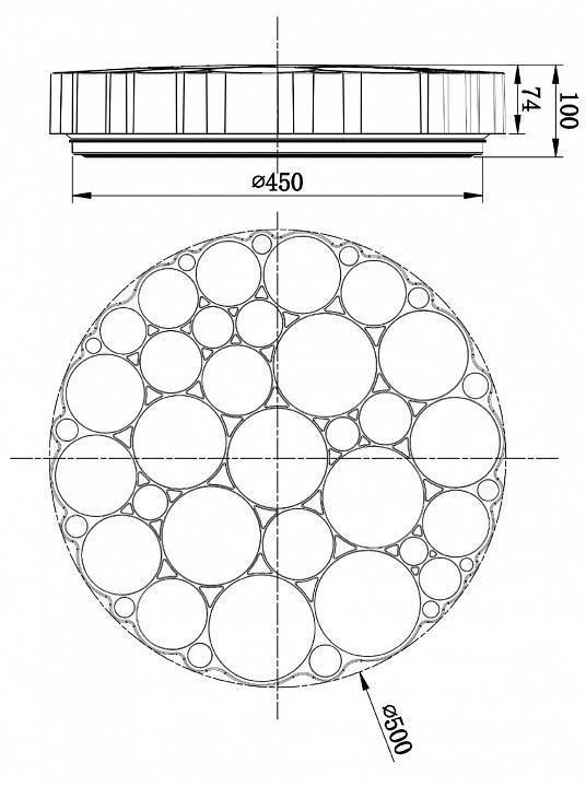 Накладной светильник Freya Marilyn 72 Вт FR6043CL-L72W
