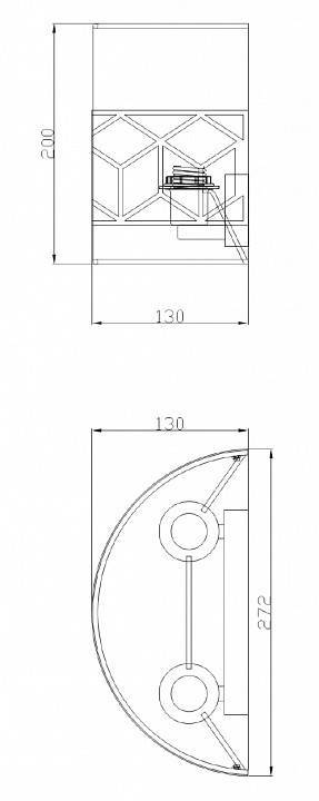 Настенный светильник Maytoni Messina H223-WL-02-G