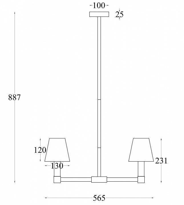 Люстра на штанге Maytoni Tet-a-tet MOD104PL-05B