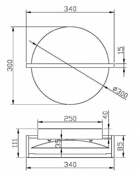 Настенный светильник Maytoni Mira 14 Вт 3000 К MOD279WL-L14G3K