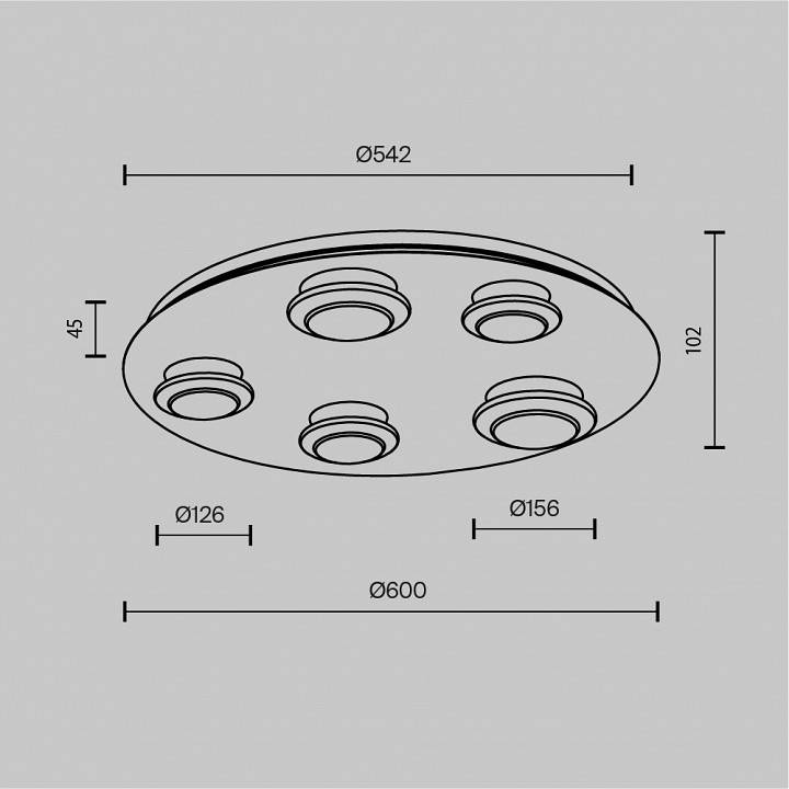 Потолочная люстра Maytoni Pharao MOD361CL-L58BS3K