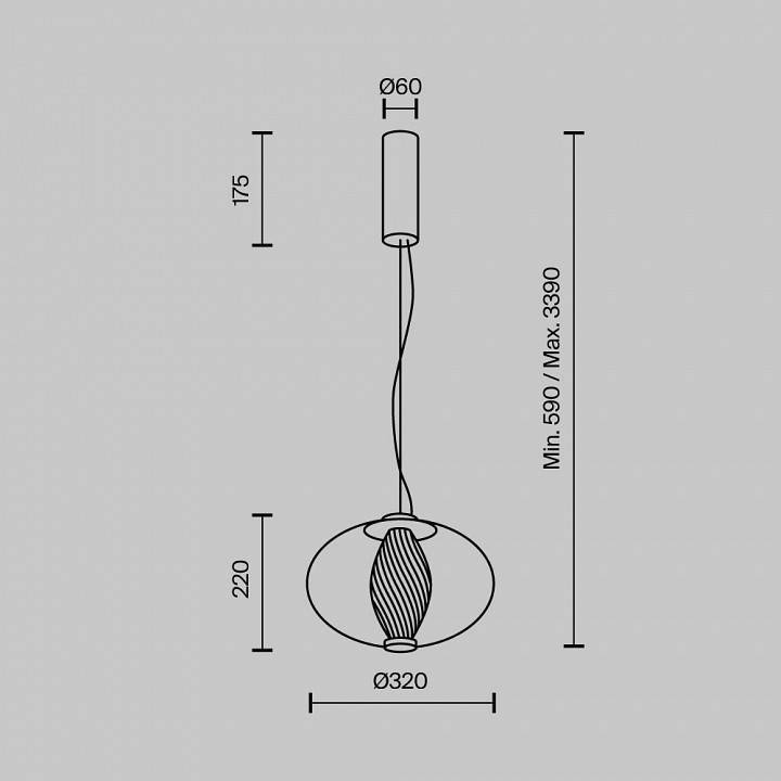 Подвесной светильник Maytoni Memetics MOD406PL-L8W3K