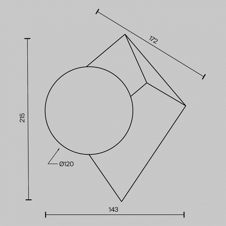 Накладной светильник Maytoni Cubeo MOD445WL-01B