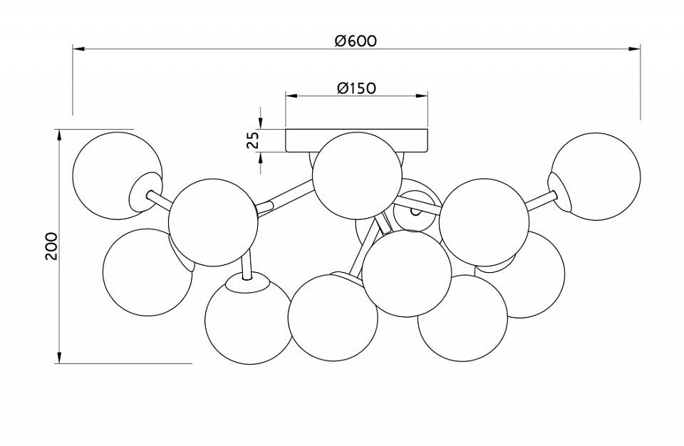 Потолочная люстра Maytoni Dallas MOD545PL-12CH