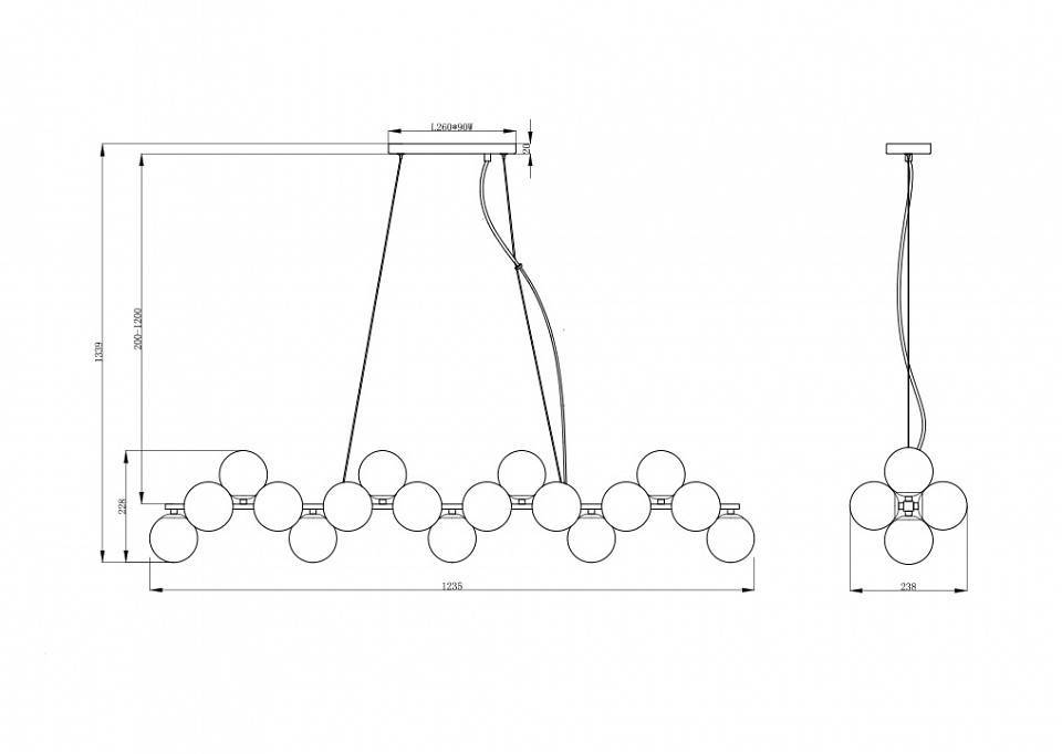 Подвесная люстра Maytoni Dallas MOD547PL-25G