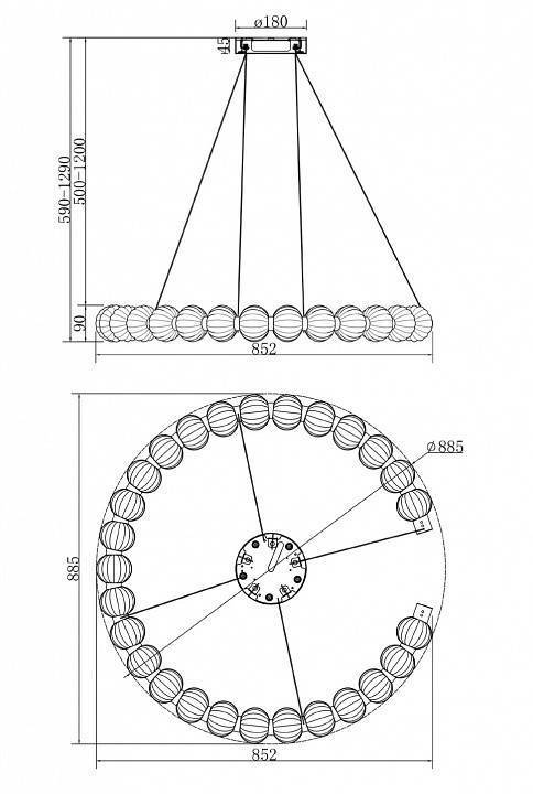Подвесной светильник Maytoni Amulet MOD555PL-L30CH4K