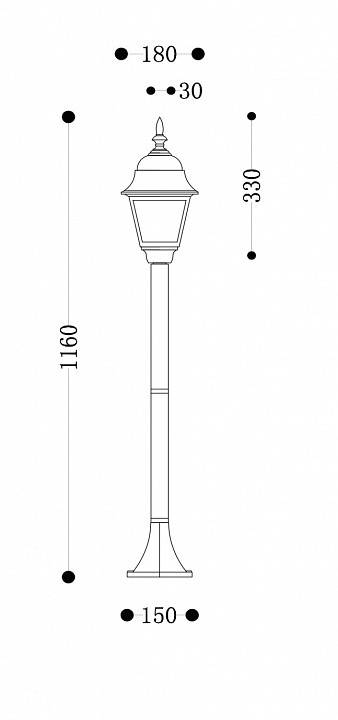 Уличный светильник Maytoni Abbey Road O003FL-01B