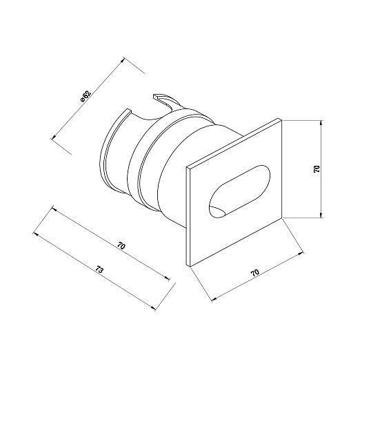 Встраиваемый светильник Maytoni Via Urbana 3 Вт серый O022-L3GR
