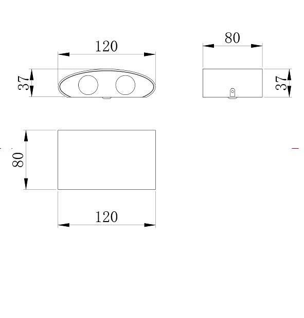 Светильник уличный настенный Maytoni Strato 4 Вт 3000K O417WL-L4B3K