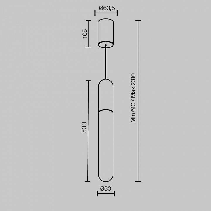 Подвесной светильник Maytoni Mist 12 Вт 3000K белый P101PL-L500-12W3K-W