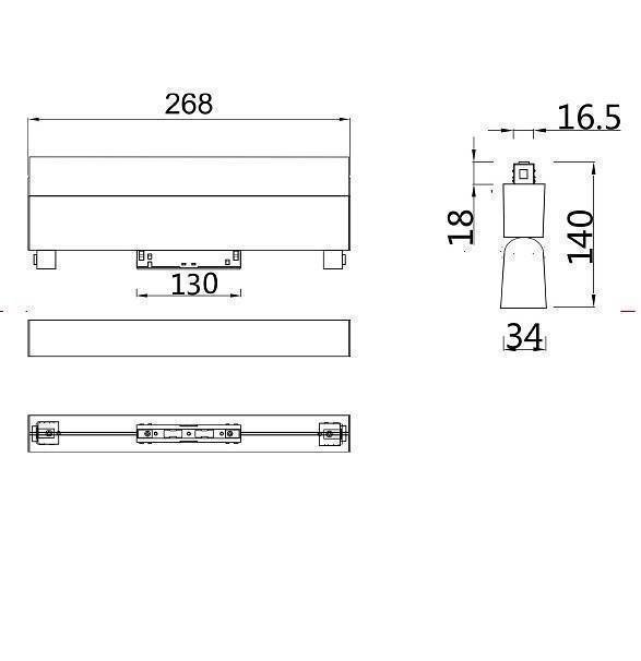 Светильник накладной Maytoni BASIS 20 Вт 4000 K черный TR013-2-20W4K-B