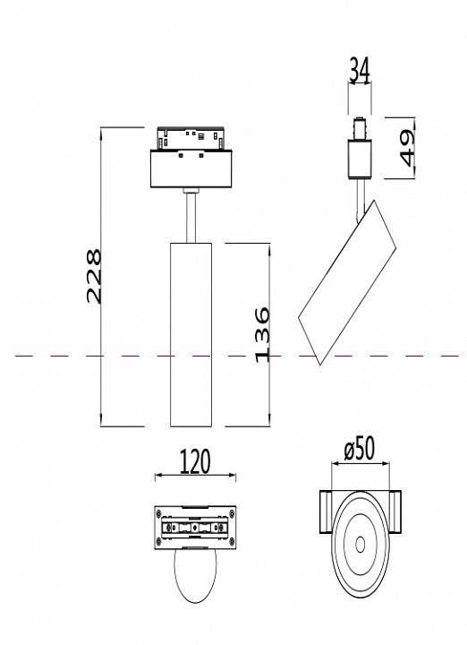 Трековый светодиодный светильник Maytoni Focus LED TR019-2-10W3K-MG