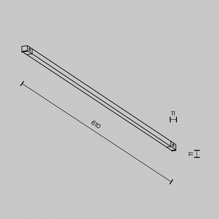Накладной светильник Maytoni Technical Basis TR240-2-12W3K-B